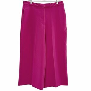 Meg & Margot Fuchsia Wide Leg Cropped Pant Womens Size Large High Waist Trousers